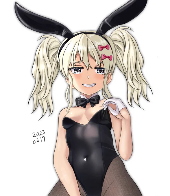 提督をからかいたいバニーグレカーレ #艦これ #艦これ版深夜の真剣お絵描き60分一本勝負 #艦これ版真剣お絵描き60分一本勝負_20230617 