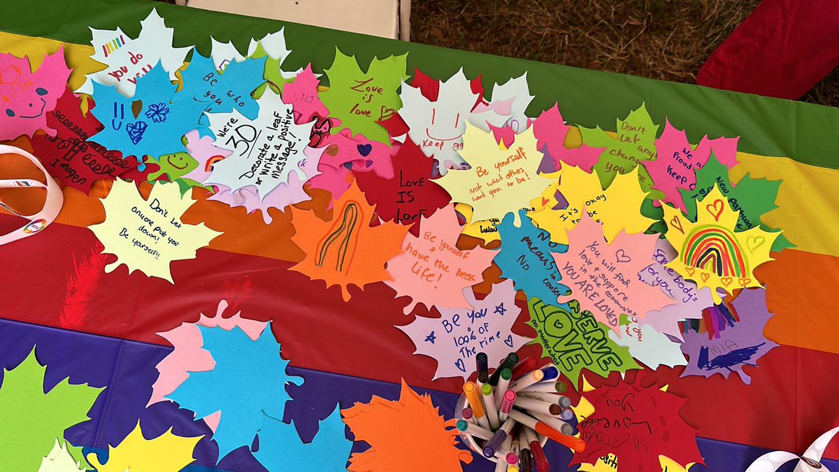 We’ve had a fabulous day at Pride today. Lots of people have added a positive message to a leaf for our 30th anniversary tree. 
We’ll see everyone tomorrow!  
@PrideCymru #HappyPride