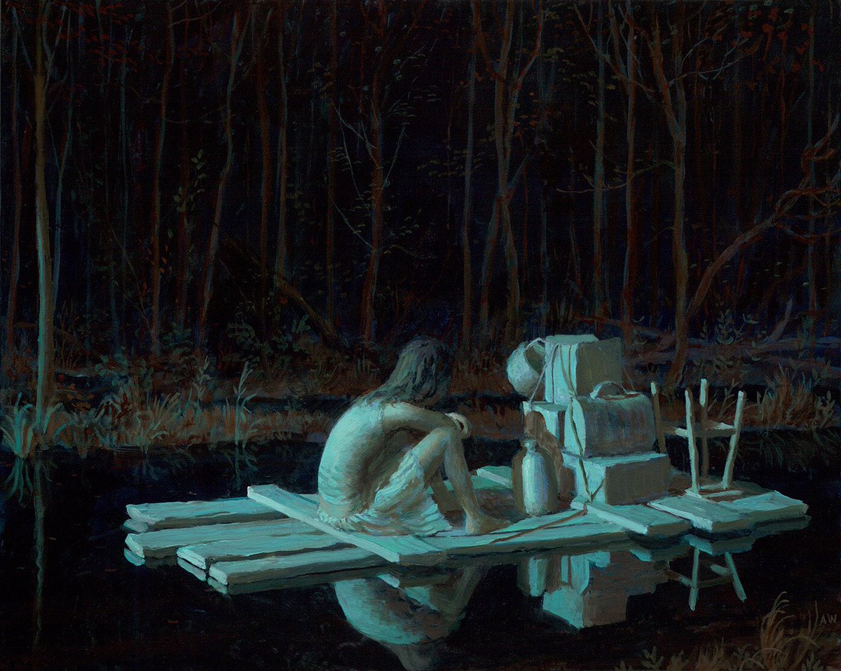 “silent and grey” or “raft” by Aron Wiesenfeld are some for me. i cant explain how all of his paintings drive me to such emotion.
