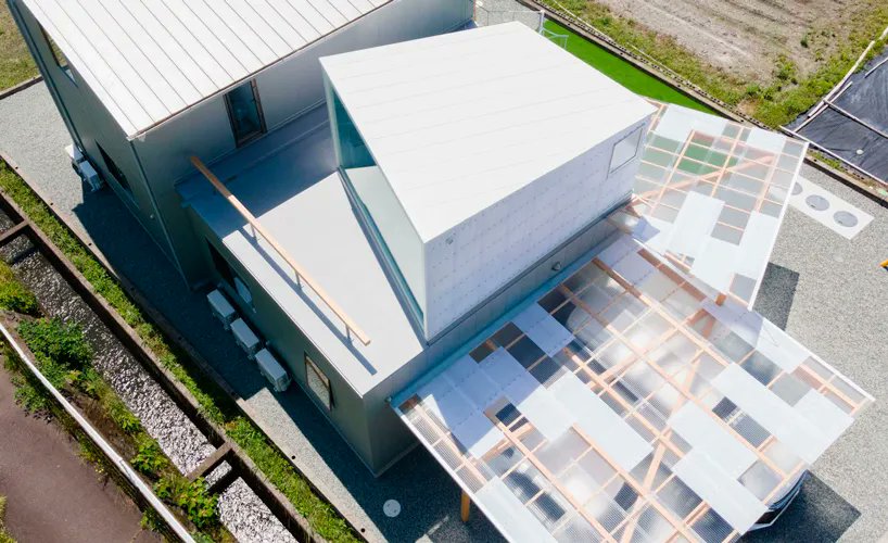 designboom on Twitter "translucent plastic layers and timber frames