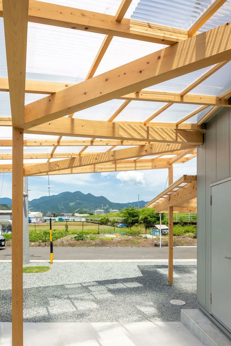 designboom on Twitter "translucent plastic layers and timber frames