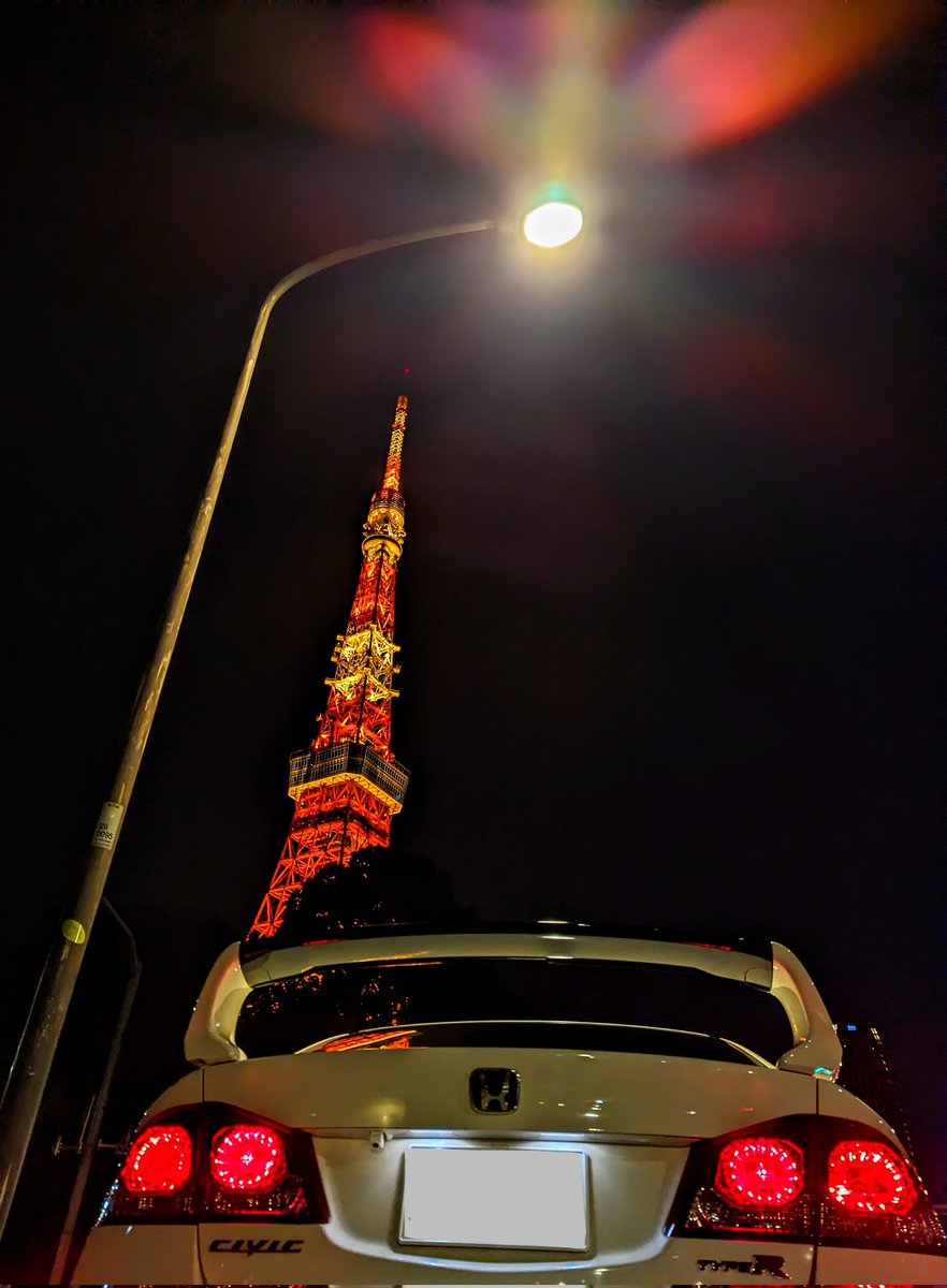 #東京タワー #FD2 #シビックタイプR 
#civictyper #夜景 #vtec #honda 
東京タワー
こんな時に一眼レフカメラ不調
スマホにて… (^_^;)