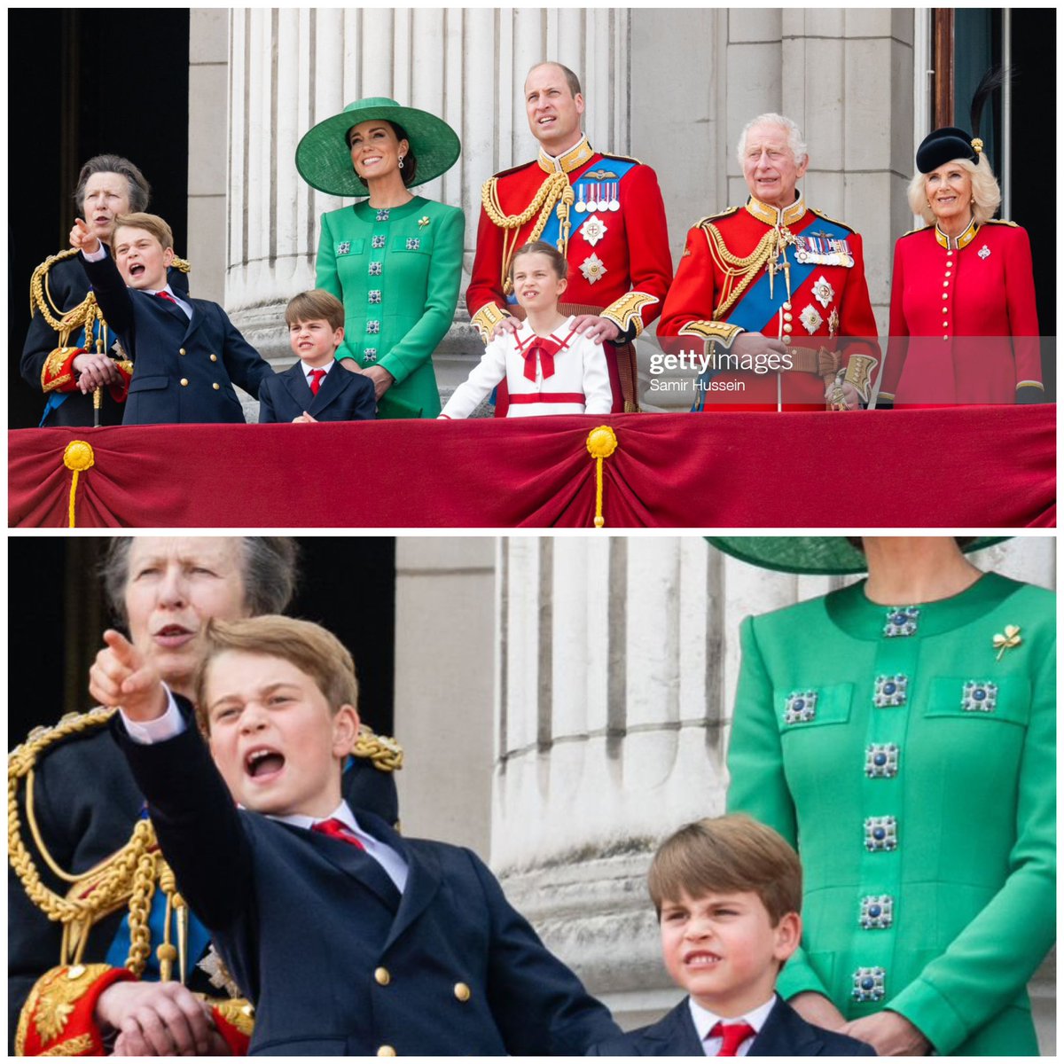 Prince George looks like his team is down in the 4th quarter and he’s calling out plays #PrinceGeorge #FootballCoach #TroopingoftheColour #RoyalFamily #britishroyalfamily