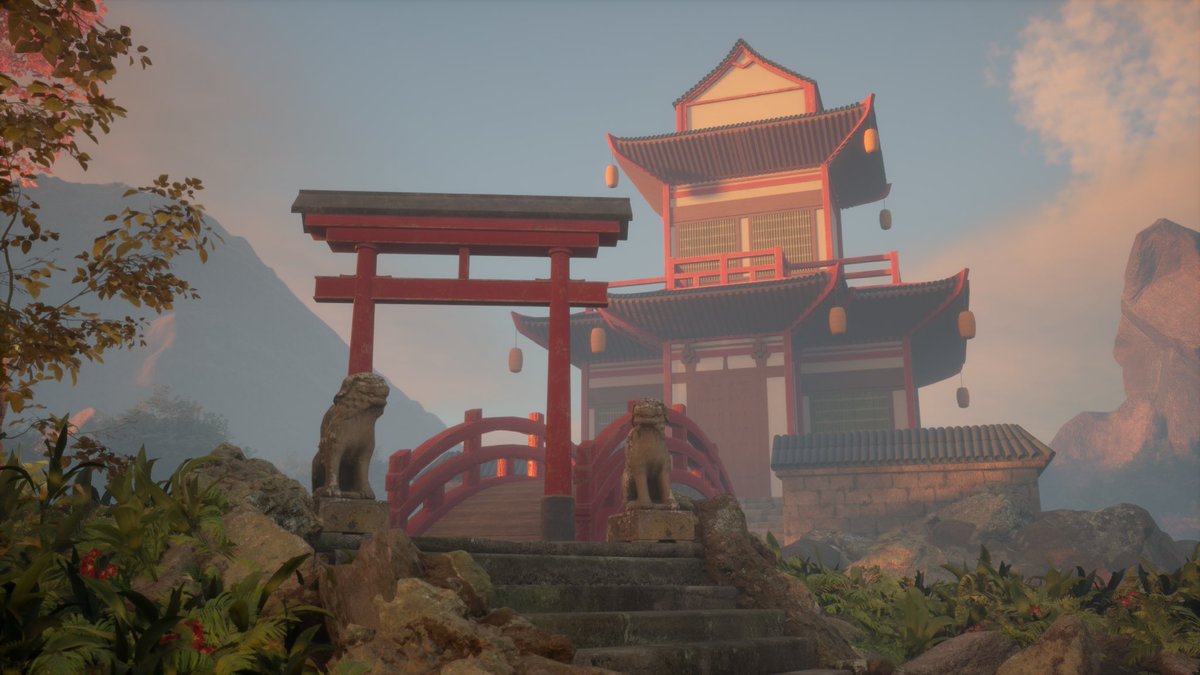 joshwardlevfx's tweet photo. I’ve done a bit more tweaking textures on the platform of the temple, added some smaller assets for detailing and some different camera shots to the scene! #Blender3D #UE5 
#UnrealEngine5 #3dart #gameart #Textures #WIP #Substance https://t.co/KVHtuhcUTZ