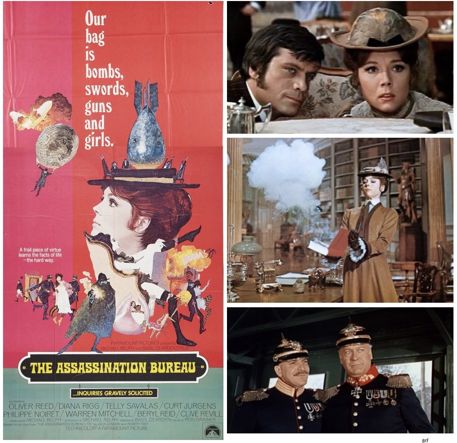 4:45pm TODAY on @TalkingPicsTV 👌One to Watch👌 

The 1969 #BlackComedy #Adventure film🎥”The Assassination Bureau” directed by #BasilDearden from a screenplay by Michael Relph (add’l dialogue #WolfMankowitz)

🌟#OliverReed #DianaRigg #TellySavalas #CurdJürgens #BerylReid

1 of 2