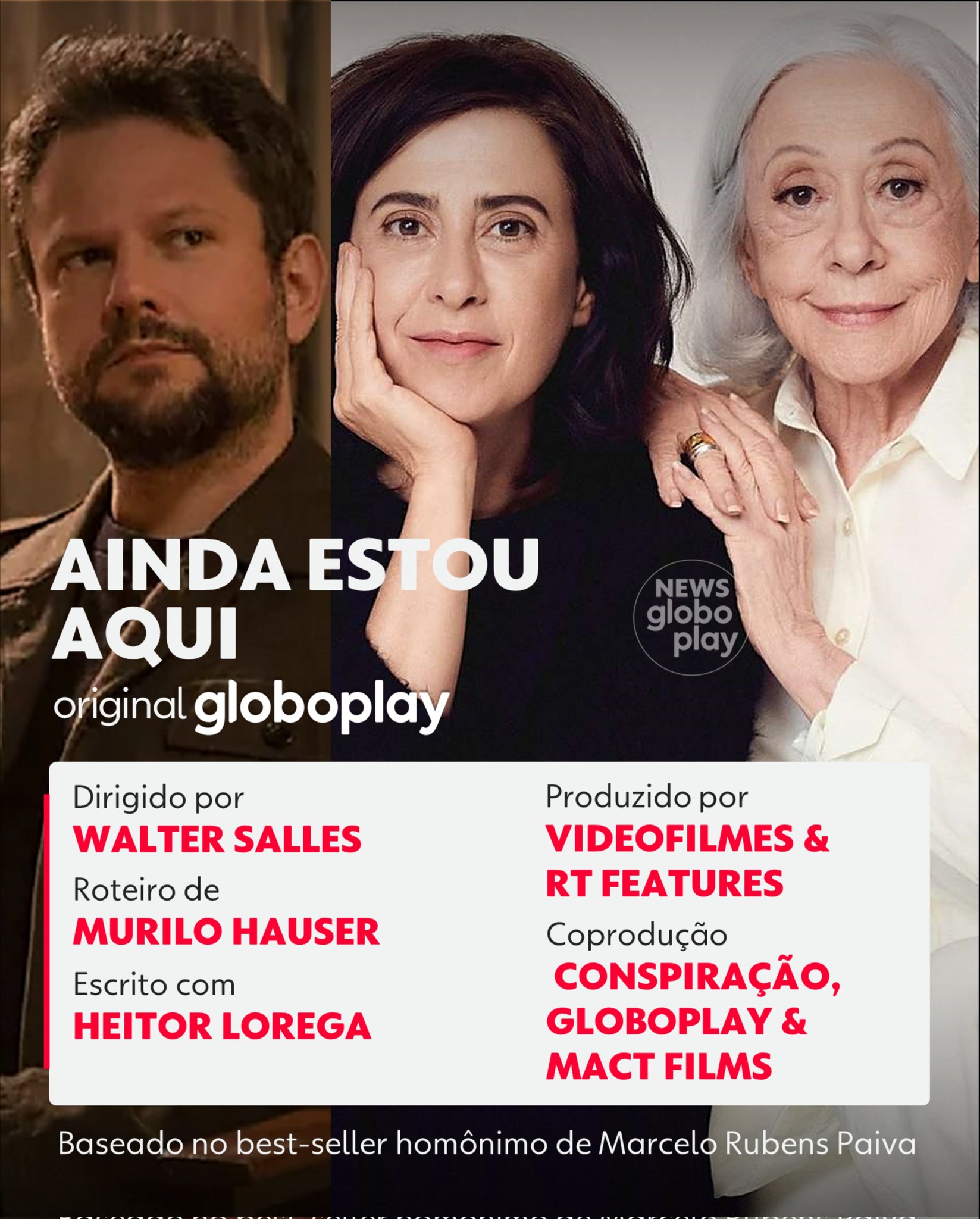 News GPlay | Fan Site on X: "Começaram as filmagens de "Ainda Estou Aqui",  longa-metragem Original Globoplay, protagonizado por Selton Mello, Fernanda  Torres e Fernanda Montenegro. 🎬📚 https://t.co/xwMUaPQoMw" / X