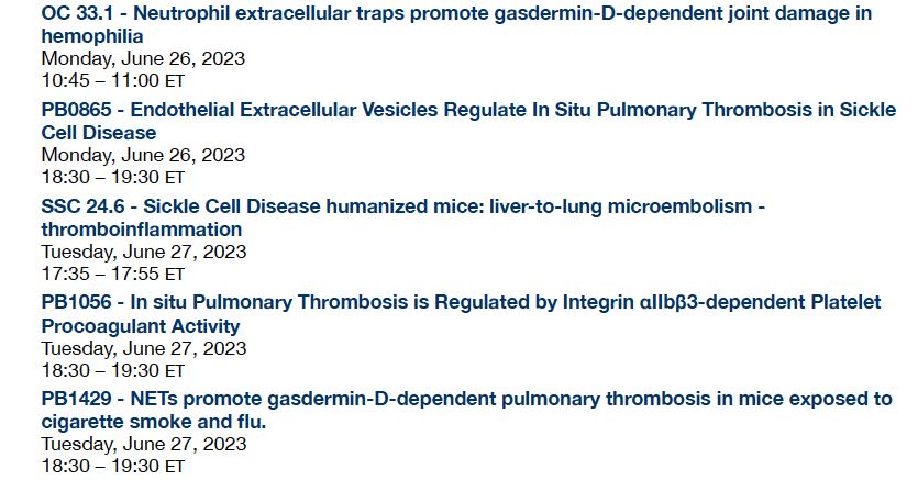 PrithuSundd's tweet photo. Very excited to have five abstracts at ISTH2023 on Sickle Cell Disease, Hemophilia and Influenza presented by @brzoska_tomasz @TomaszWKaminsk1 @PrithuSundd @SunddLab . https://t.co/8QCwkbXW9t