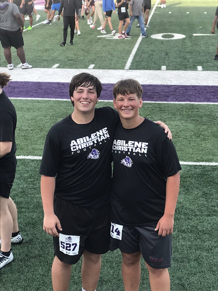 Had a great time <a href="/ACUFootball/">ACU Football</a> camp with my brother Judd.  Thanks <a href="/CoachRyanPugh/">Ryan Pugh</a> and <a href="/coachp_ACU/">Keith Patterson</a> for the coaching.  Great facilities and great staff.   <a href="/kellerindiansfb/">Keller Football</a> <a href="/CoachTKeller/">Tommie Keller</a> <a href="/HoelzerJohn/">John hoelzer II, MS</a>