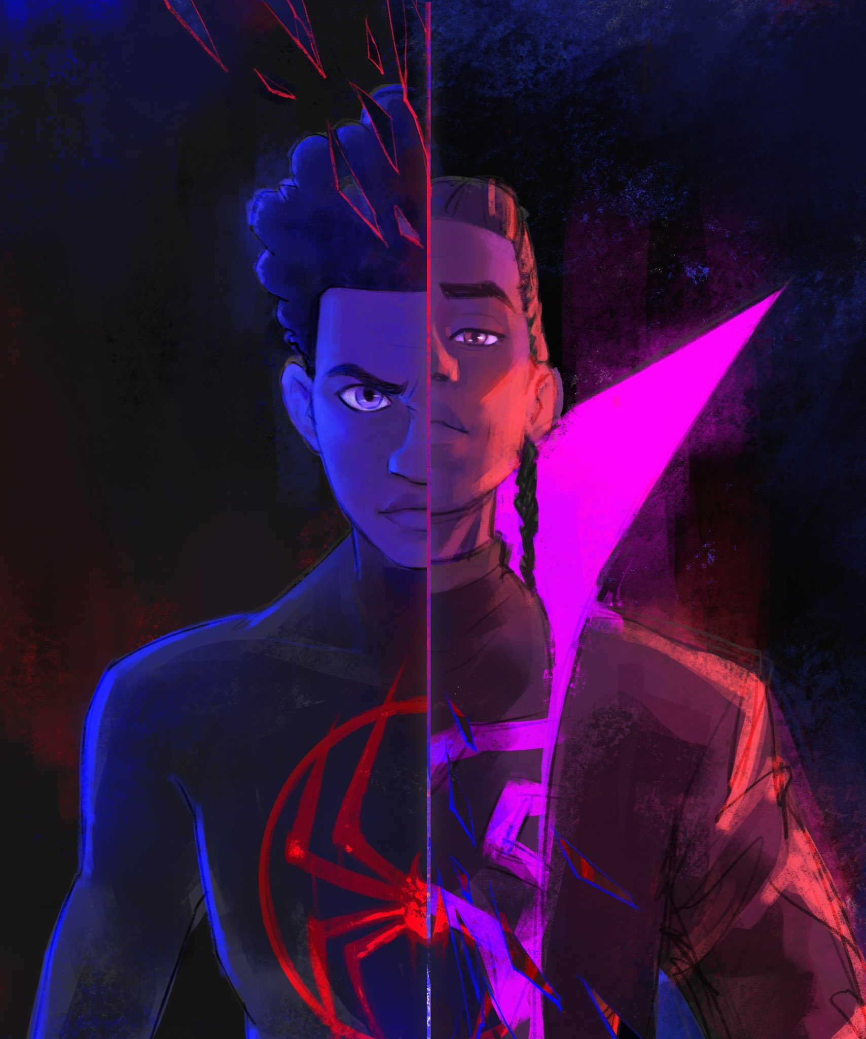 PuppyKnight_ on Twitter "🕷️had to draw this💗💗prowler Miles vs 1610