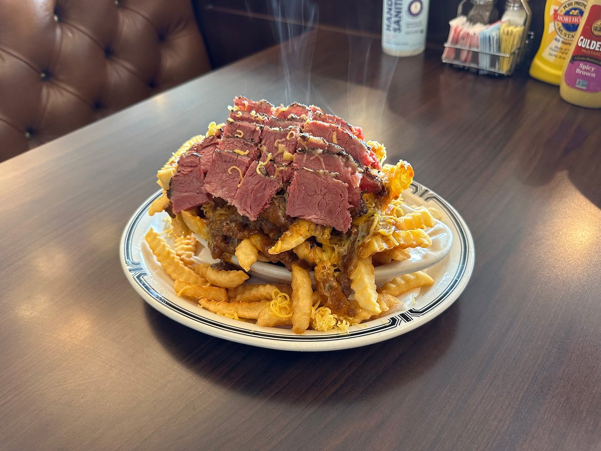 An early Happy Father's Day and today, June 17th, it's our 76th Anniversary! Bring Dad by and get him an order of Pastrami Chili Cheese Fries!