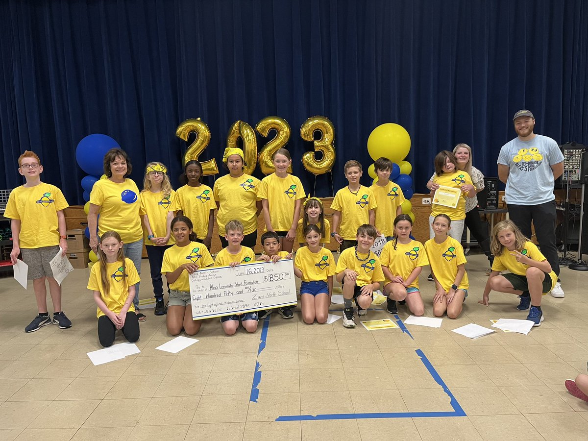 Special thanks to Dan from Alex’s Lemonade Stand Foundation for coming to our school assembly! We enjoyed meeting you! Thank you  for the certificates too! <a href="/Colls_ZaneNorth/">Mr. Santo</a> <a href="/AlexsLemonade/">Alex's Lemonade Stand Foundation</a> #collsedu