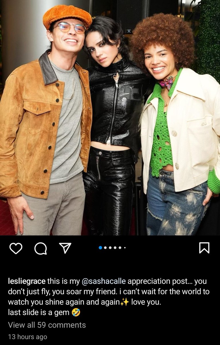 Xolo Maridueña (#BlueBeetle)  and Leslie Grace (Batgirl) post supportive messages for Sasha Calle for her Supergirl in #TheFlashMovie