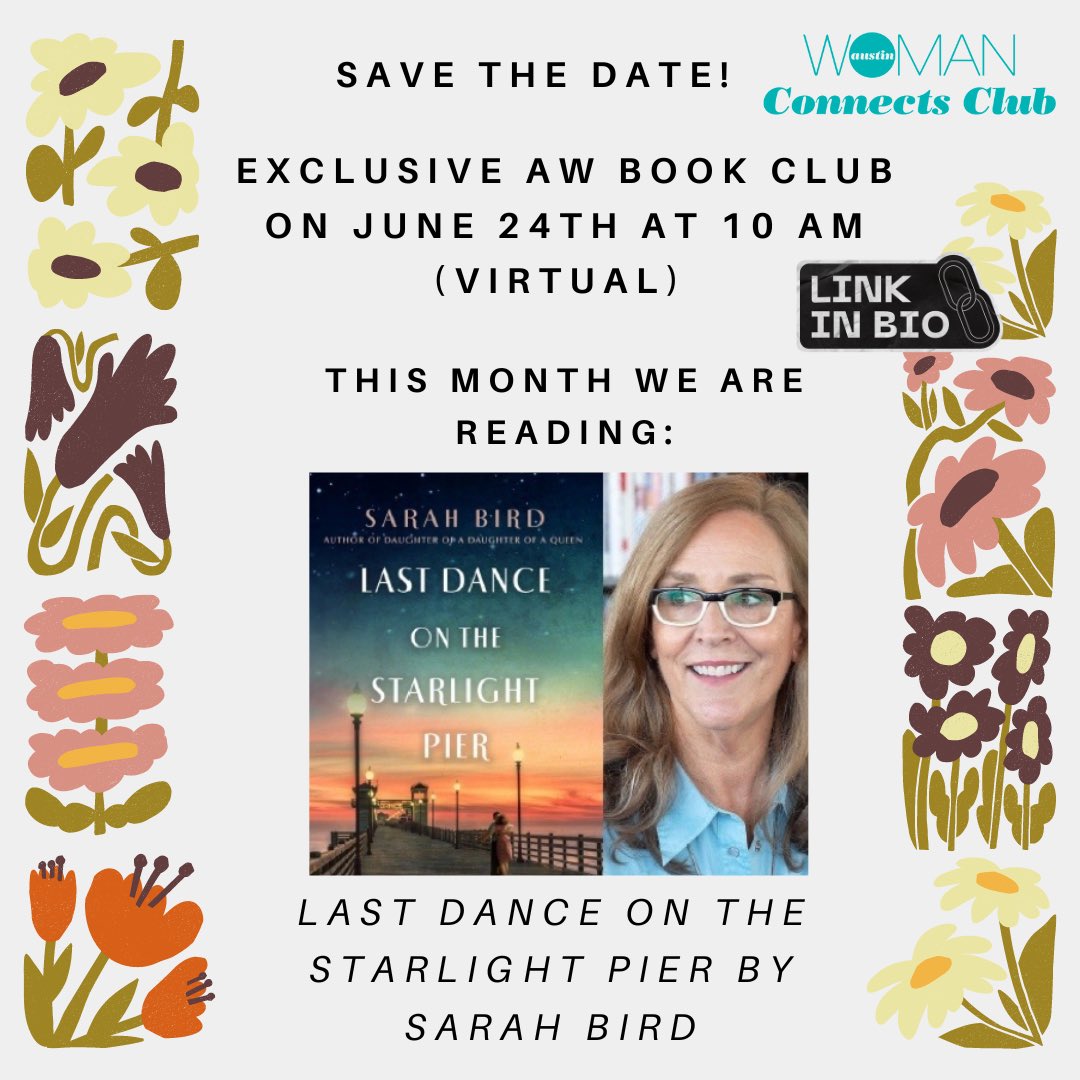 Sign Up Here: bit.ly/AWBookClub
Grab the book here: bookpeople.com/book/978125026…
.
#austinwoman #connects #sisterhood #community #txauthor
#bookclub #summerreading
#AustinWoman #JuneIssue #Empowerment #atxwoman #atx #womensupportingwomen #austinwoman #austinwomanmagazine