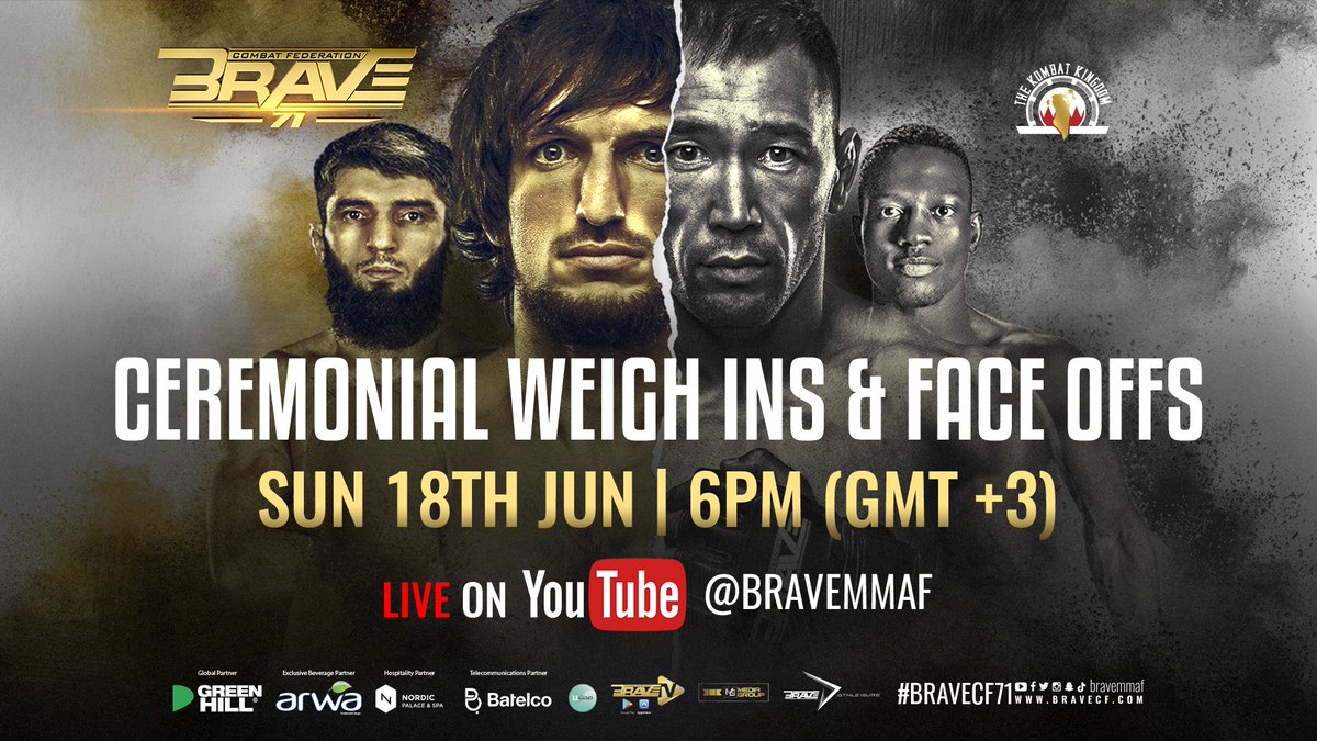 bravemmaf's tweet image. Sparks will fly💥 Watch the #BRAVECF71 Face Offs live on our YouTube channel🍿

🗓️ 19 June 2023 |📍Bahrain 🇧🇭

📲Download the BRAVE TV App now! |

[#KombatKingdom #Yearofthevoice | #BRAVETV #KombatKingdom2023 #Bahrain]
