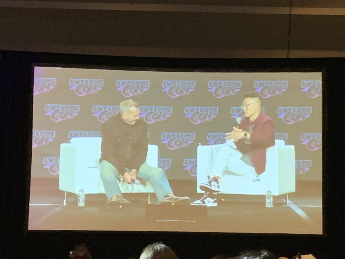 We are having the best day today, seeing #ChristopherEccleston at @AwesomeCon! #AwesomeCon #AwesomeCon2023 #DoctorWho @DoctorWho_BBCA