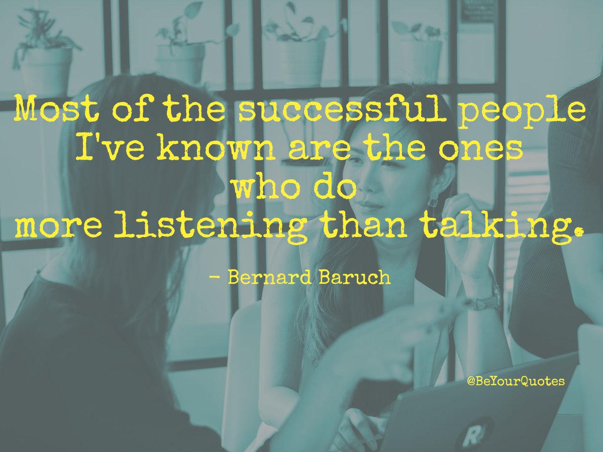 learn to listen

#quotesoftheday
