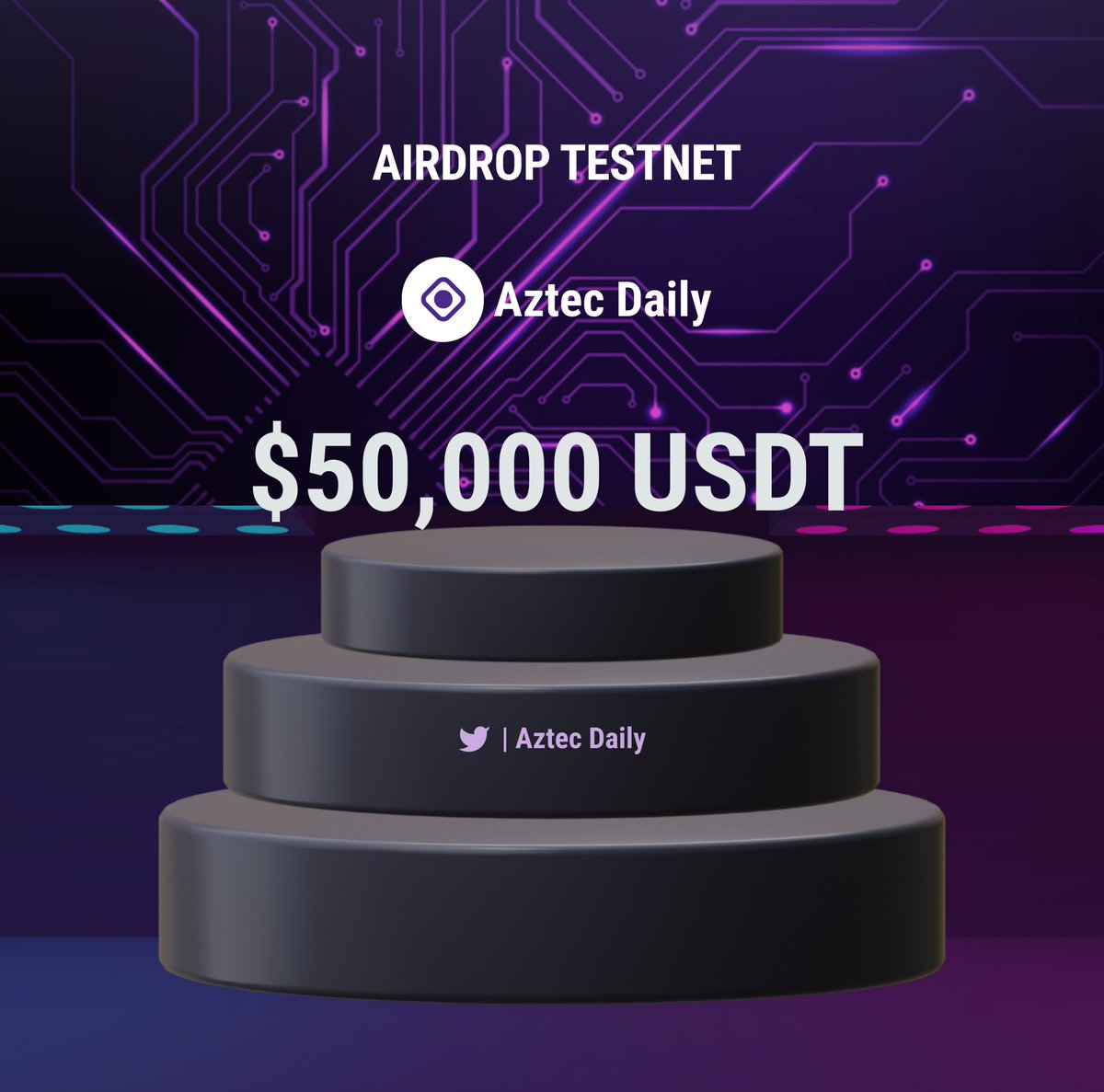 🚨#Giveaway Alert! 🚨

#Giveaway for a chance to experience the Mantle Network! 🎉

🔥 Join us! 🔥

1️⃣ Follow @AztecDaily &amp; <a href="/scspace_/">SC Space</a> 
2️⃣ Like and Retweet 
3️⃣ Tag 3+ friends
4️⃣ Share your wallet address

🎁1000 lucky winners 
🎁 Total reward: 50.000 $USDC Testnet

#airdrop #aztec