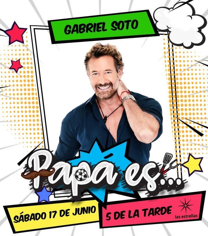 familyGSotoVZLA's tweet photo. Hoy programa especial #PapaEs a las 5:00pm por @Canal_Estrellas @gabrielsotoMEX imperdible https://t.co/1qgSf5XiC0