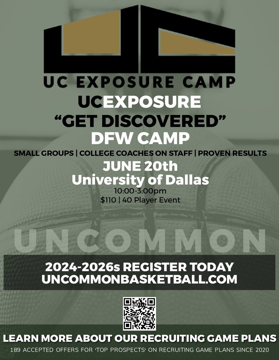 UC_Exposure's tweet photo. 2024-2026s in the Metroplex looking to get on college radars before July Live Periods can  signup today #UCExposureCamps #NextStopDFW #GetASpot #FinishOnTop #GetDiscovered @TXPSbasketball @BeastUpBasketb1 @TexasPrepReport @PaulMDaRealTalk @TXHSBB @Coach_Jackson5 @LakeRidgeHoops https://t.co/ebukBwP2z2