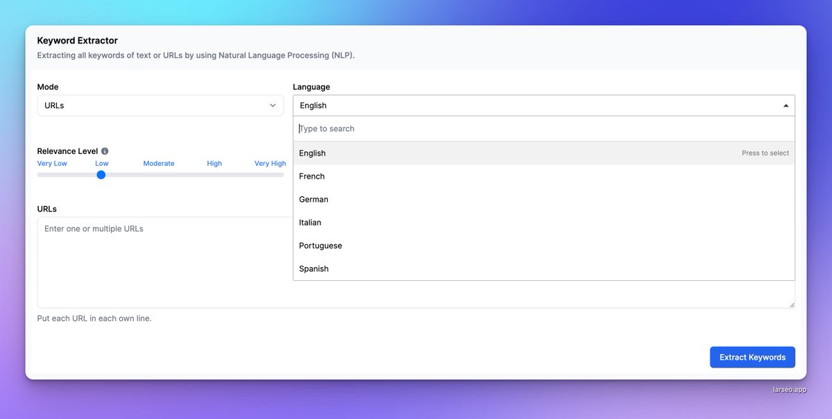 phuclh93's tweet photo. Keyword Extractor will soon be available in additional languages next week ๐ฅ๐ฅ๐ฅ
Have a great weekend, everyone!
#larseo #buildinpublic https://t.co/T2FBEmnE7L