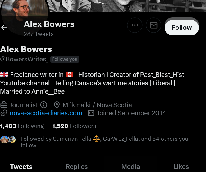 @Julesgchap @TwitterSupport Giving this a boost as they use an all different name and account now, it is Alex Bowers. I noticed since they did not unfollow whwn I did unfollow the @Julesgchap_ account that also leads to @BowersWrites_  now.