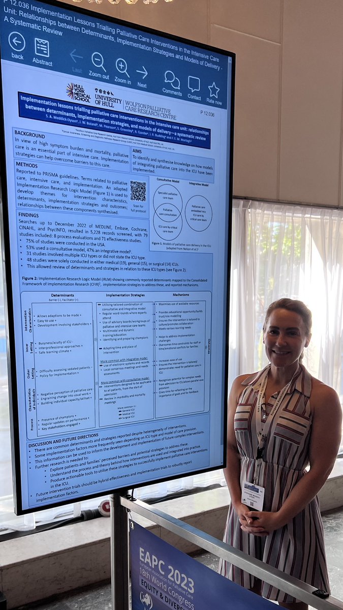 Fantastic time at a wonderful @EAPCvzw World Congress. 

Highlights were seeing my @wolfsonpallcare colleagues present their outstanding work, @ProfMarkTaubert’s media workshop, & @drkathrynmannix sharing the importance of stories in our work. 

A lot to reflect on 😊. #EAPC2023