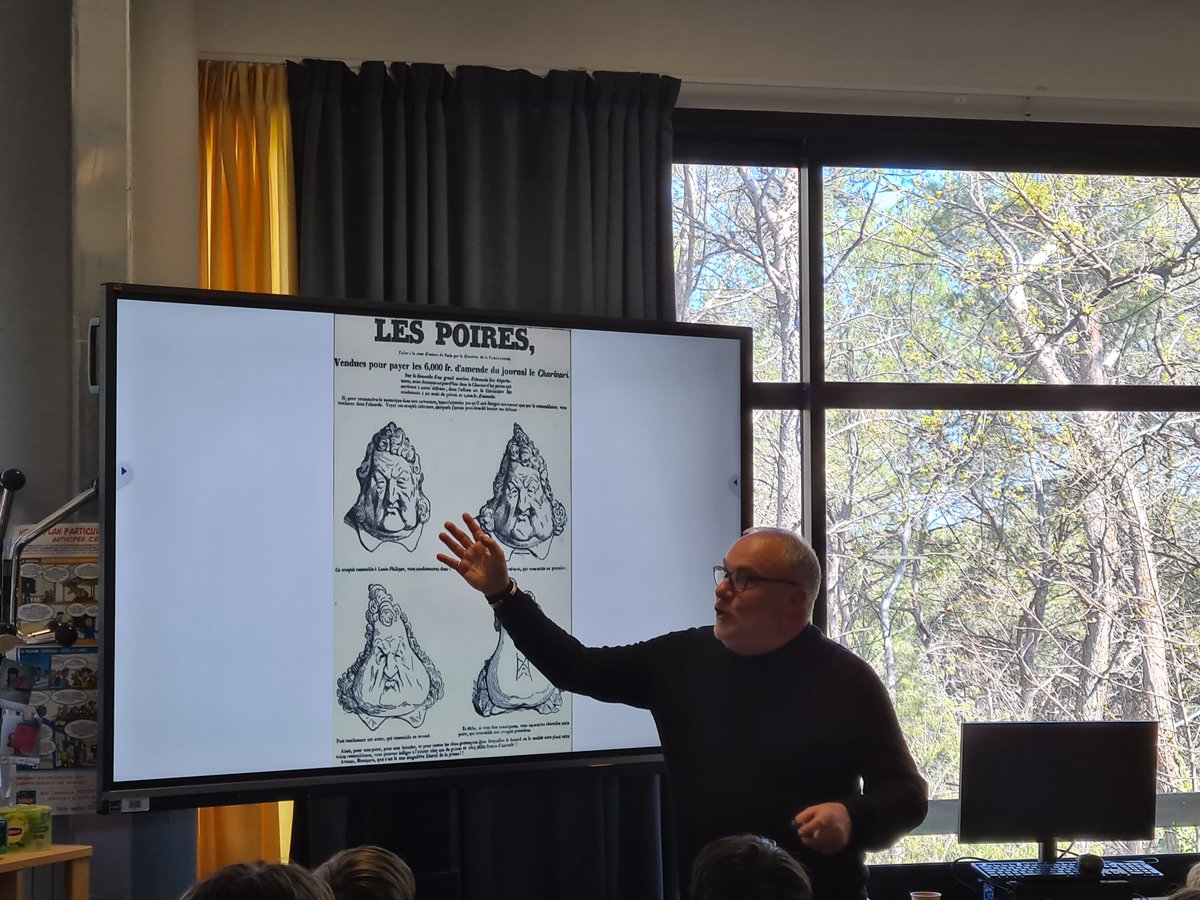 En mai au CDI, bcp d'activités:
<a href="/maxelhermenier/">Maxe L'Hermenier</a> /@annegaellebalpe: Jeunes en librairie avec des scoops gardés bien secret et atelier d'écriture.
Marc Goujon, directeur du #MuséePeynet d'Antibes, sur le dessin de presse.
🙏 Un grand merci à tous!!