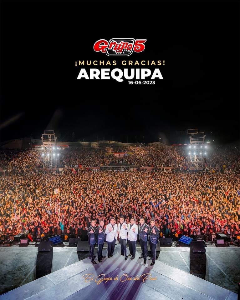 Arequipa querida,  nuestra primera noche de ensueño fue maravillosa gracias a ustedes. 
¡Nos vemos más tarde!

#Grupo5 #50Aniversario #Arequipa