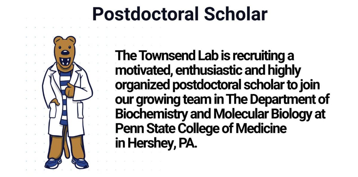 🦠 Gut microbiome Job Alert! 💩

📷<a href="/GETxLAB/">The Townsend Lab</a> is hiring a POSTDOC to understand the interactions between the gut and microbiota by characterizing the molecular mechanisms underlying this relationship.📷
psu.wd1.myworkdayjobs.com/PSU_Staff/job/…