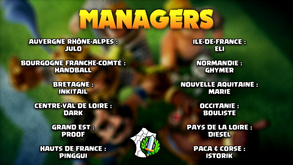 TournoiDRegions's tweet image. Voici les Managers de cette nouvelle édition du Tournoi de Régions #ClashRoyale  ! 🏆

N’hésitez pas à les contacter sur Discord pour passer des tests et tenter de représenter votre région ! 😃

📌 discord.gg/v5f28RPPyJ