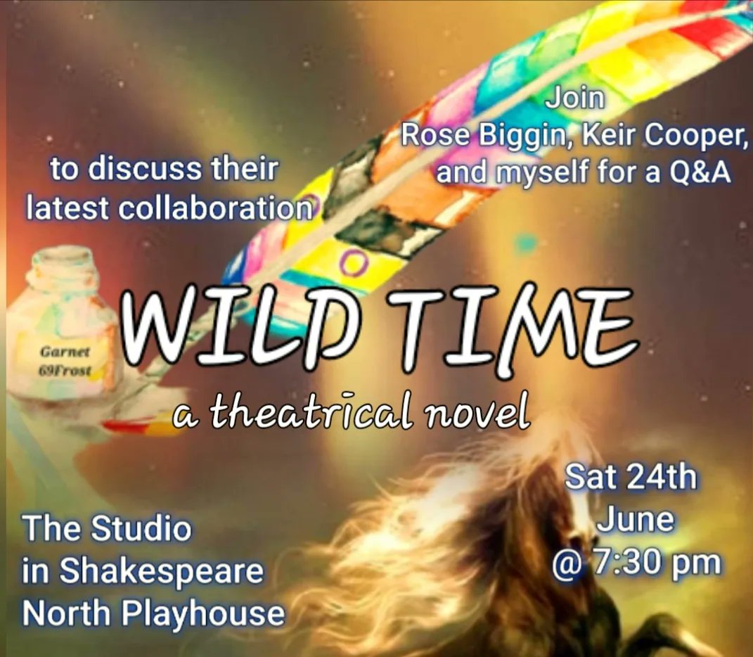 RatteWrites's tweet photo. Join Rose Biggin, Keir Cooper &amp; me
Sat 24 June-7:30pm
Shakespeare North Playhouse https://t.co/mVnIgNlBWa
Wild Time: A Theatrical Novel -it's definitely Shakespeare
#LGBTQIAVisibility #shakespeare #amidsummernightsdream #rosebiggin #keircooper #theatre  #ratte #wowfest #wildtime https://t.co/hUhjATd5bj