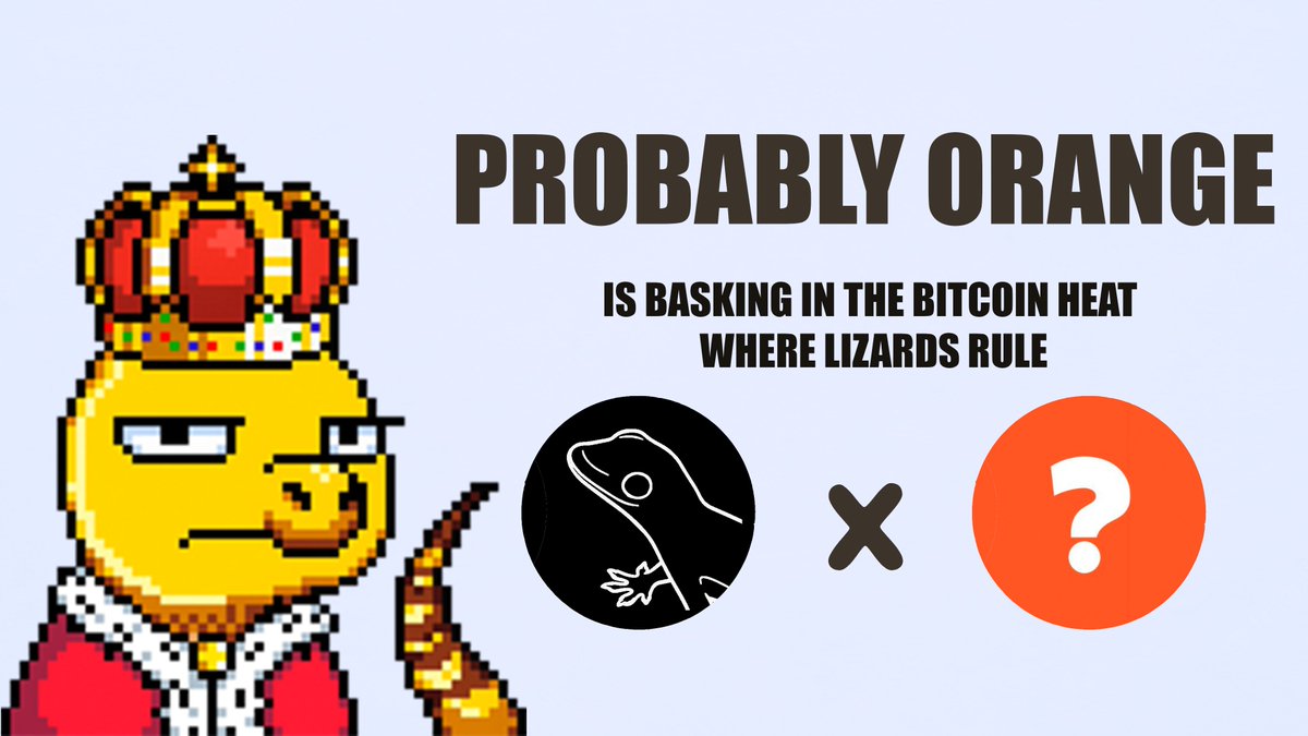 BitcoinLizards's tweet photo. π 2 FREE MINT spots for the highly anticipated
@ProbOrange mint π
Probably Orange is basking in the #Bitcoin heat, where Lizards rule π¦ π
Enter alphabot here: https://t.co/uBfJHmbDtH
#BitcoinLizards #Ordinals #NFT https://t.co/TmShPSmWTF