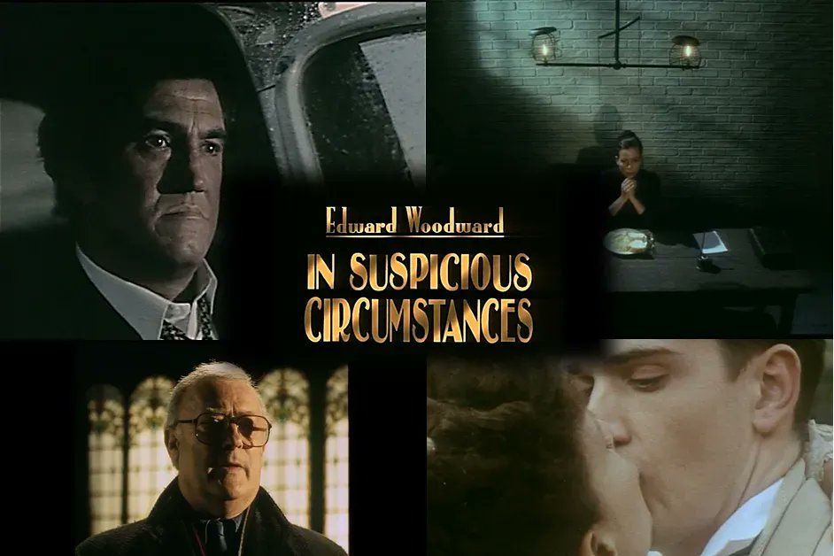 #EdwardWoodward opens the files on the mystery of #FreddieMills death and a child murder IN SUSPICIOUS CIRCUMSTANCES (1992) 7pm #TPTVsubtitles featuring #BarbaraEwing #MichaelMelia