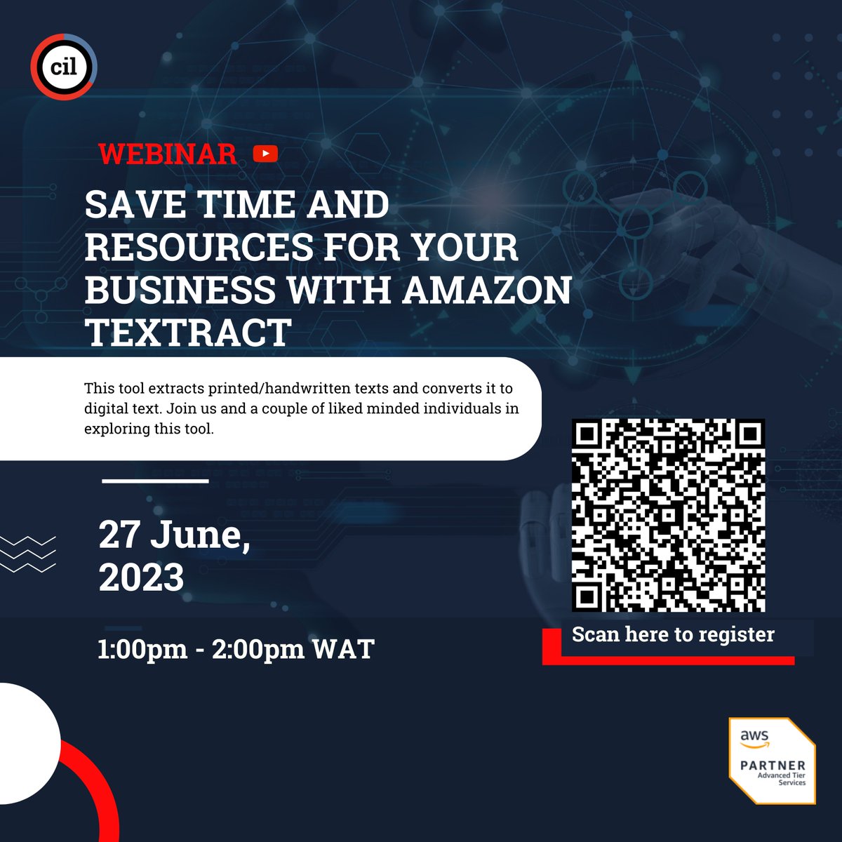 cil_academy's tweet image. Did you know that Amazon Textract can save you valuable time by extracting text and data from various documents? Join our webinar on Amazon Textract and embrace the future of automated document processing on Tuesday, 27 June 2023. #AWSML #AWS
Register: oal.lu/bOJf5