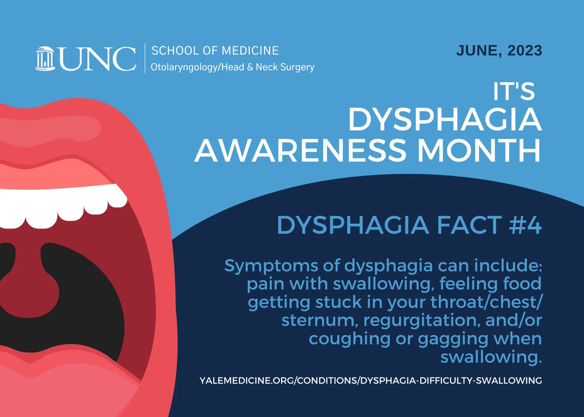 Dysphagia can make you feel many different things, do you feel these symptoms?  If you have difficulties swallowing, come see us!👂 👃 🗣️  #DysphagiaAwrenessMonth #Otolaryngology #UNCHealth #ENT #OHNS #HeadandNeck