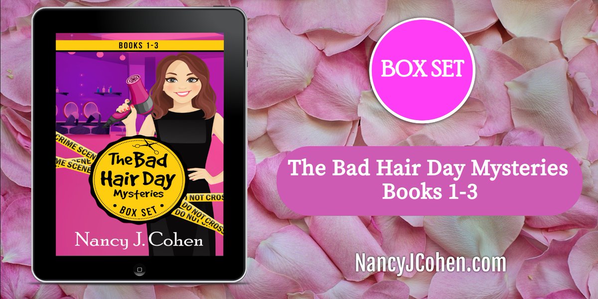 Holy Hot Rollers! Savvy hairdresser sleuth Marla Shore solves crimes and styles hair in this to-dye-for cozy mystery series. Bad Hair Day Mysteries Box Set Volume One - #boxset #mysteryseries amazon.com/dp/B08ZDKDX2J/