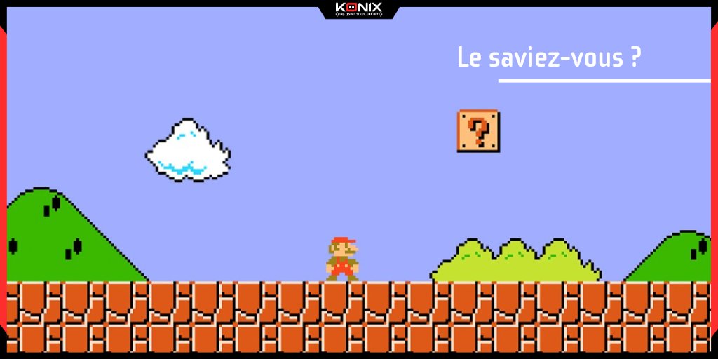 KonixInteract's tweet photo. Dans le jeu vidéo "Super Mario Bros.", les nuages ​​et les buissons de fond sont en réalité les mêmes graphismes, juste de couleur différente. Cette astuce a été utilisée pour économiser de la mémoire sur la console NES.

#konix #funfact #gamingfunfact #mario https://t.co/tSnN2z9c42