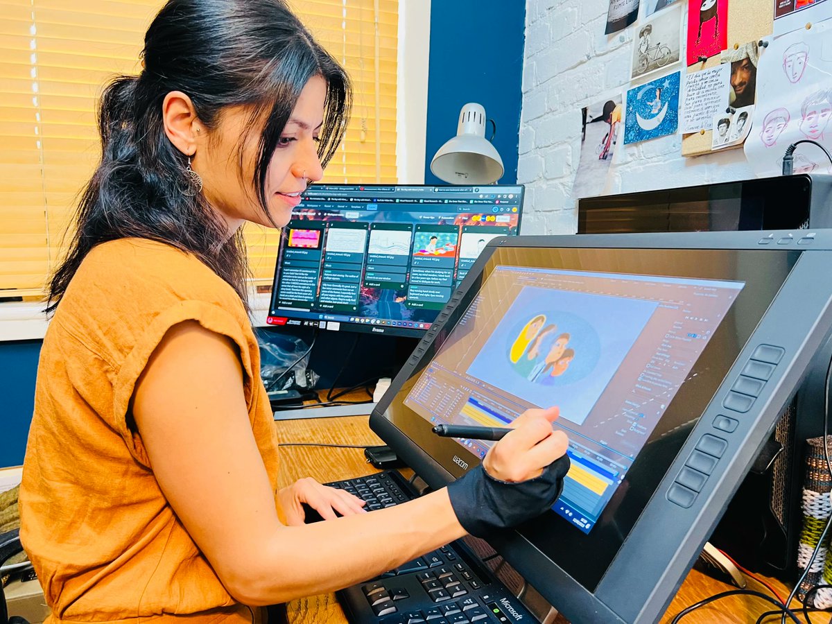 PosNegOrg's tweet photo. Diana Garcia is our brilliant animator behind “The Boy with more” in partnership with @MIDEQHub. We wanted to show you how this project came to life. #WIP
@gabifroden
@heavencrawley
#GCRF #MIDEQ #UKRI #StoriesDrawnFromResearch #SOAS #TheBoyWithMore #Animation #Art #Research https://t.co/yz2vuql0G6