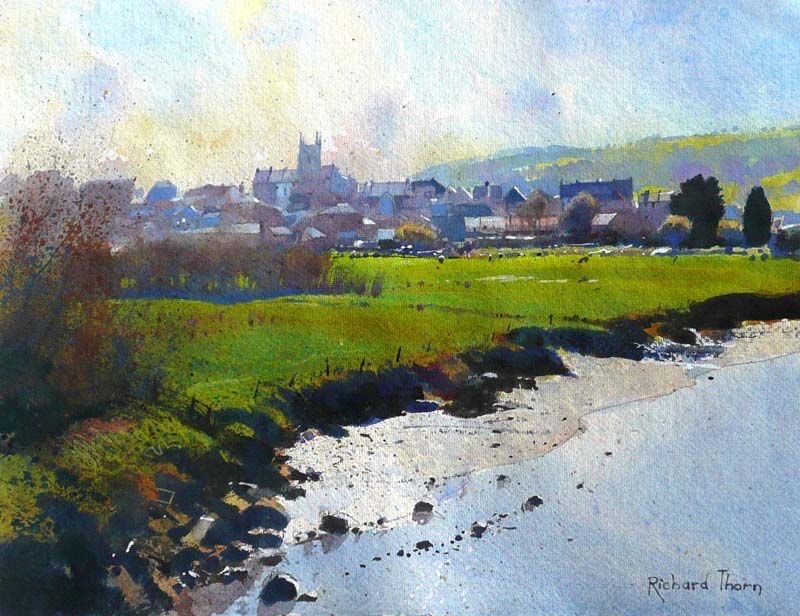 Richard Thorn
My goodness this is fabulous 
‘Towards the Plains, Totnes’ He has to be one of this country’s finest Watercolour painters 
I’m not too fussed with Watercolours but I love this and he’s a favourite of mine in. this genre