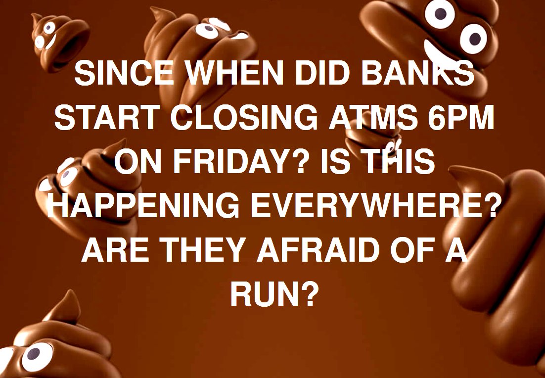 #banks #Banksters #atms #tdbank 
I was at TD bank in Windsor Ontario when this happened. First it was after midnight, then also on Sundays and now this!