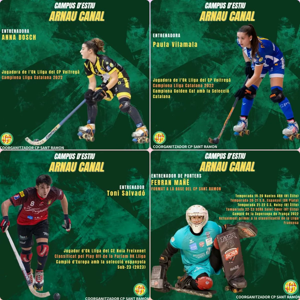 🗣️ Recordeu que teniu les inscripcions obertes per al Campus d'Estiu Arnau Canal, amb l'Arnau i moooolts més jugadors Ok Lliga!!! 🏑

🔝 Tecnificacions tant de jugadors com de porters, piscina, regals, sortejos i moltes més sorpreses! 🎁🤷🏽‍♂️

¡¿A que esperes?! No t'ho perdis!