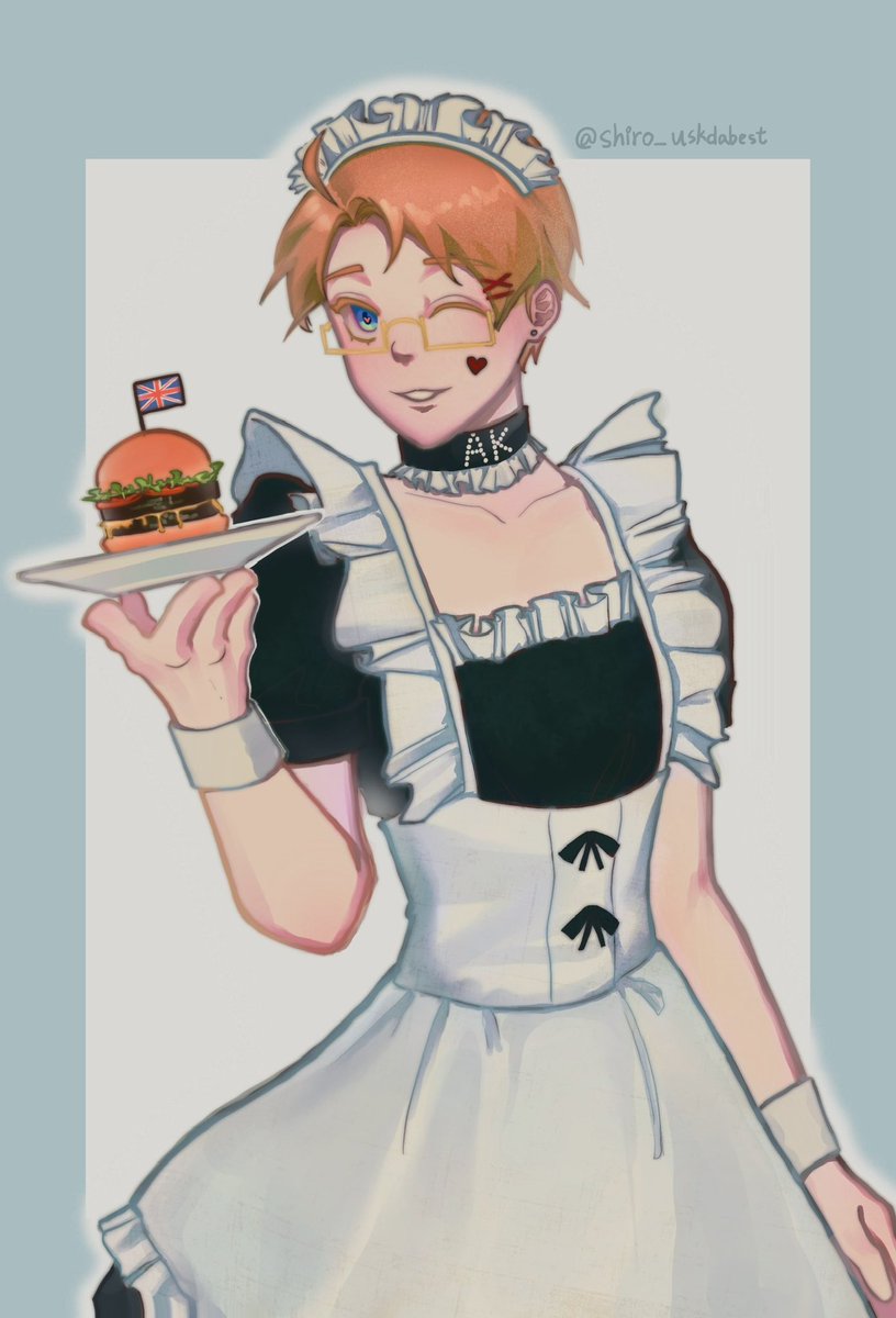 Maid merica 🥹🫶🏻
#ヘタリア 
#味音痴コンビ