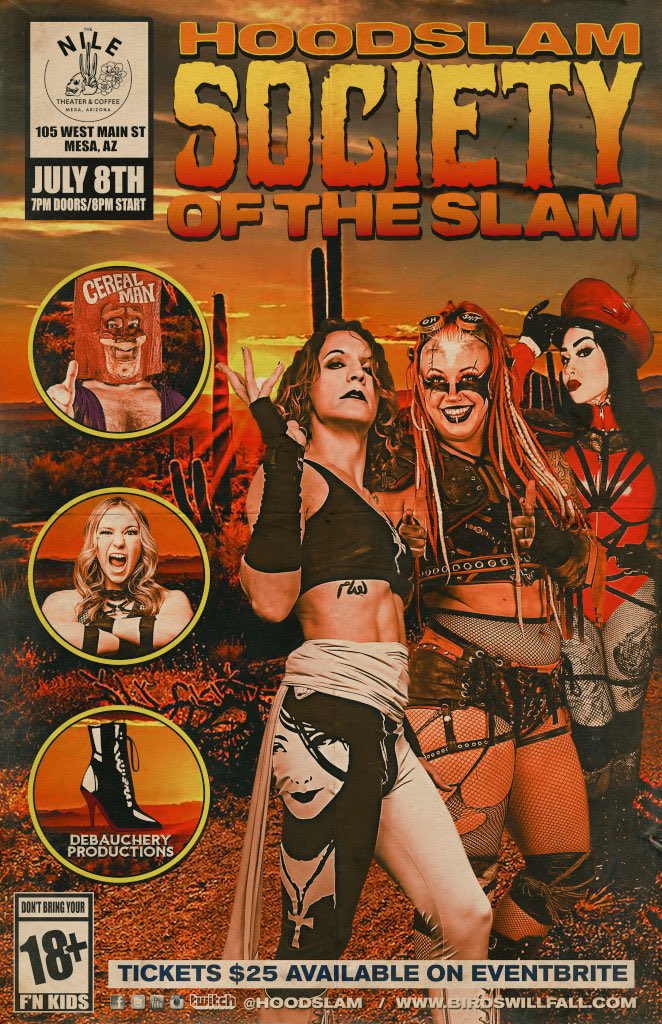 .@HOODSLAM’s got a hella busy few weeks bro!

💀 Fri 6/23 • Oakland, CA  • 21+
😱 Fri 7/7 • Oakland, CA • 21+
🔥 Sat 7/8 • Mesa, AZ • 18+‼️

🎟️ for all shows: eventbrite.com/o/15110219281

📺 6/23 & 7/7 stream live on @FiteTV: fite.tv/vl/p/hoodslam/

LFG BRO😎

#hoodslam #FTF