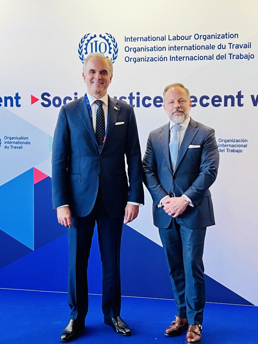 gaetanbucher's tweet image. Wonderful to participate in this year’s annual meeting at the International Labour Organization as advisor to @LMDECAMPS Minister of Labor of the Dominican Republic. The global tripartite labor conference leads the way on #issueresolution and #policymaking around the world.