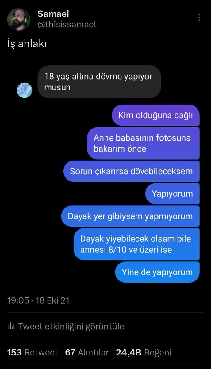 Eski hesapta 40k'sı vardı burada da 20 üzeri olmuştu.. Fav sayısını geçtim halen daha en sevdiğim konuşmalardan biri..