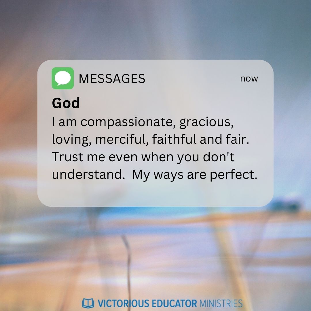 JackieMinorVEM's tweet photo. God doesn't act apart from His character. Who He is will reflect what He does. Trust Him. Exodus 34:4-7 #PerfectFather #victoriouseducator #Godswaysareperfect #Tuesdayencouragement https://t.co/999EAYo3k6