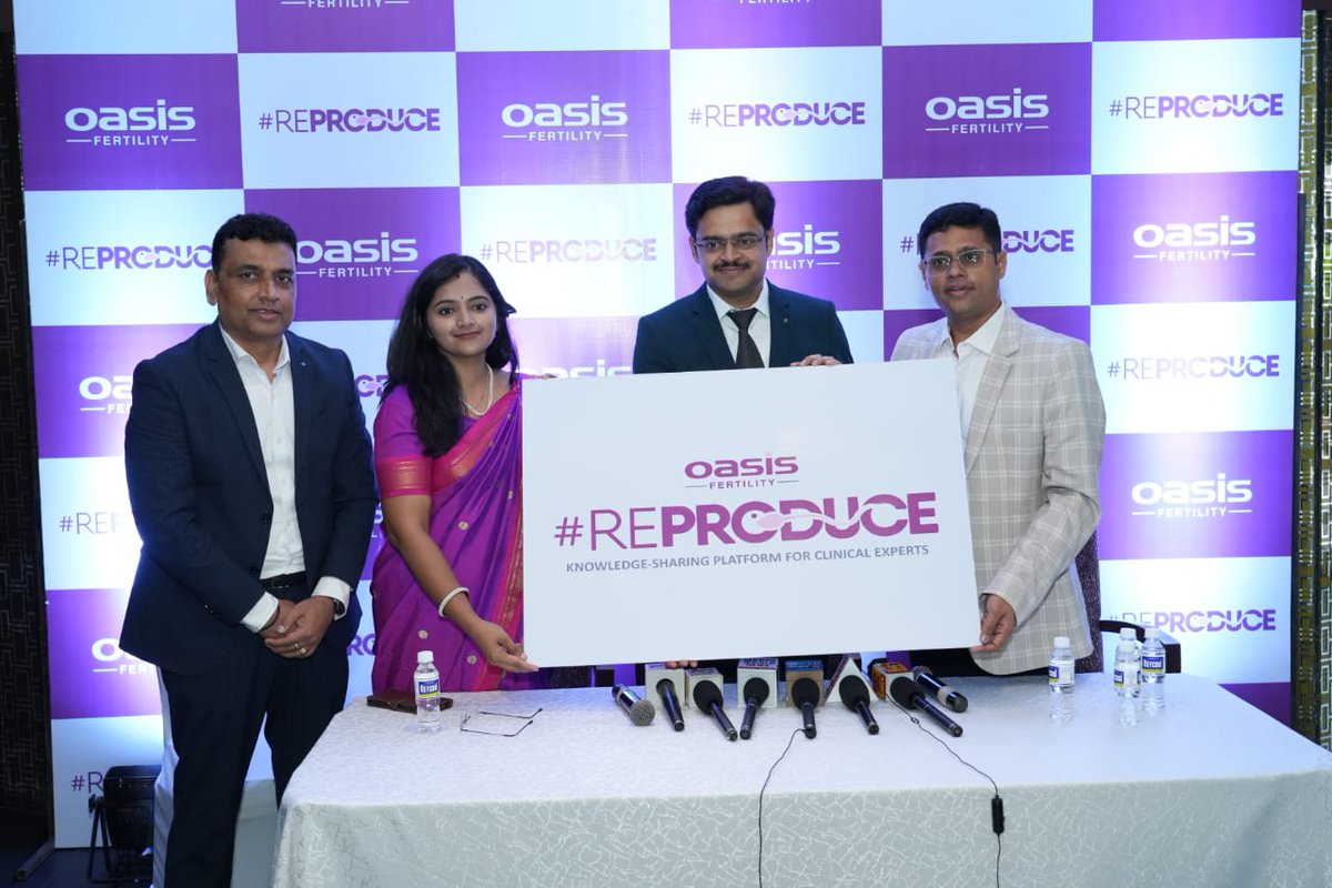 oasisivf's tweet image. Oasis Fertility Launches unique initiative - REPRODUCE Campaign for Pune by Dr. Krishna Chaitanya, Scientific Head &amp;amp; Clinical Embryologist, Dr. Nilesh Unmesh Balkawade, Mr. Sudhaker Jadhav,  &amp;amp; Dr. Pallavi Untwal Beldar, Oasis Fertility.
#OasisFertilityLaunch #REPRODUCE #artofART