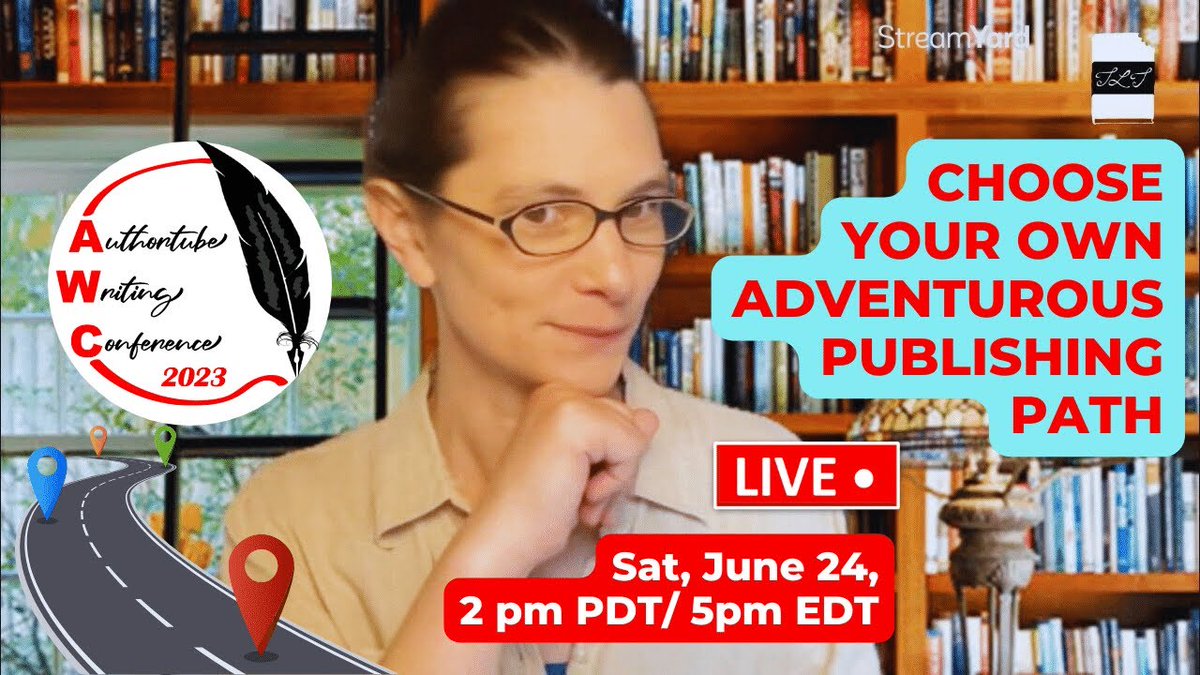 tastelifetwice's tweet image. ONE WEEK FROM TODAY, people! ⏲ #AWC2023: Choose Your Own Adventurous Path to Publishing 📋 youtube.com/live/rOkVzhVrA… 🌈