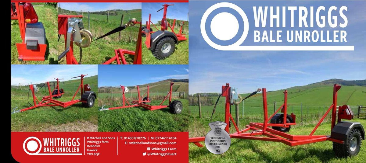 WhitriggsStuart's tweet photo. Very pleased to have been awarded @The_RHASS Silver Innovation Award for our Bale Unroller. There will be one to view in the awards area at the show this week. https://t.co/BbS35xgIrT