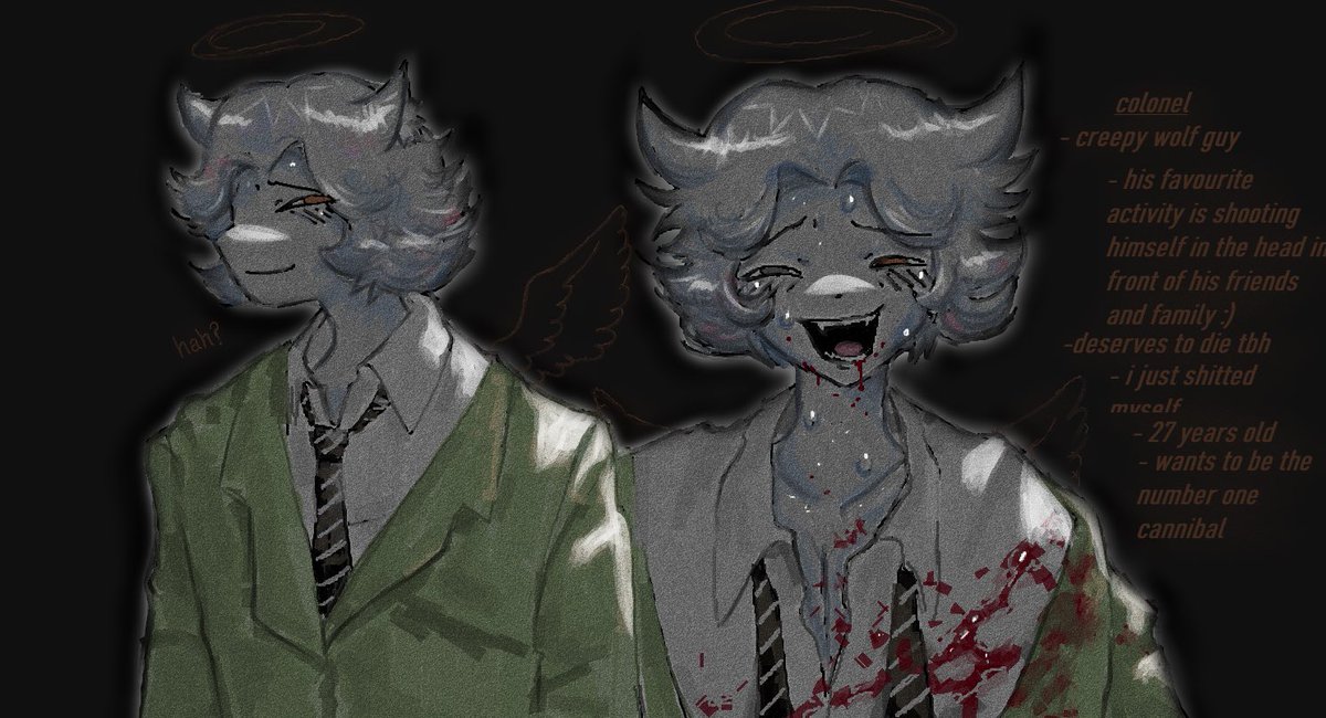 tiperukoch's tweet image. crude #oc mspaint doodle (slightly edited in sai) because i havent been able to make myself draw the last few days and artblock is killing me #rkgk